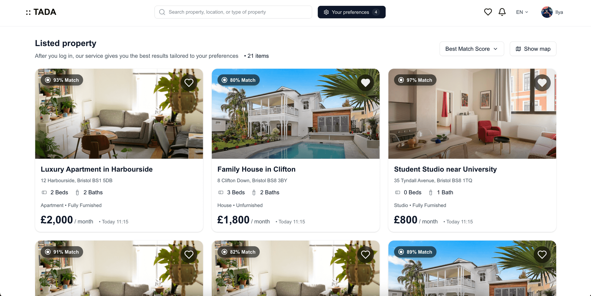 TADA Property Website